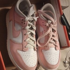 Nike Kids Pink and White Sneakers